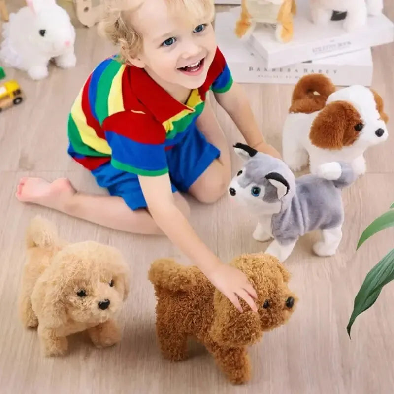 Realistic Plush Simulation Smart Dog Children Toy Can Walking And Call