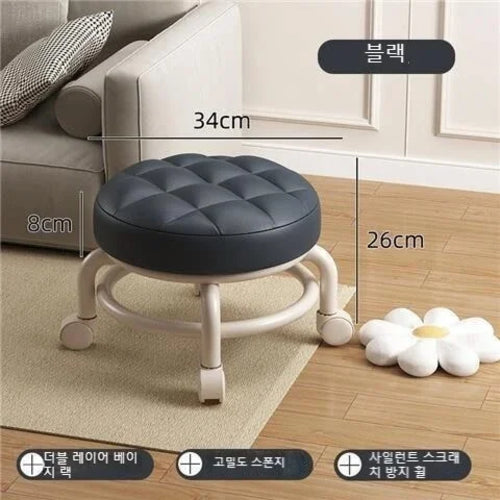 Stool with Wheel Low Stool Chair Universal Small Stool Children Shoes