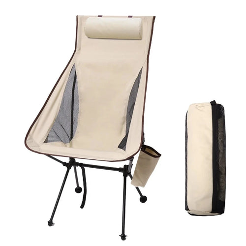 WESTTUNE Portable Folding Camping Chair with Headrest Lightweight