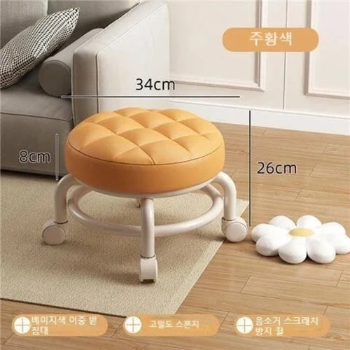 Stool with Wheel Low Stool Chair Universal Small Stool Children Shoes