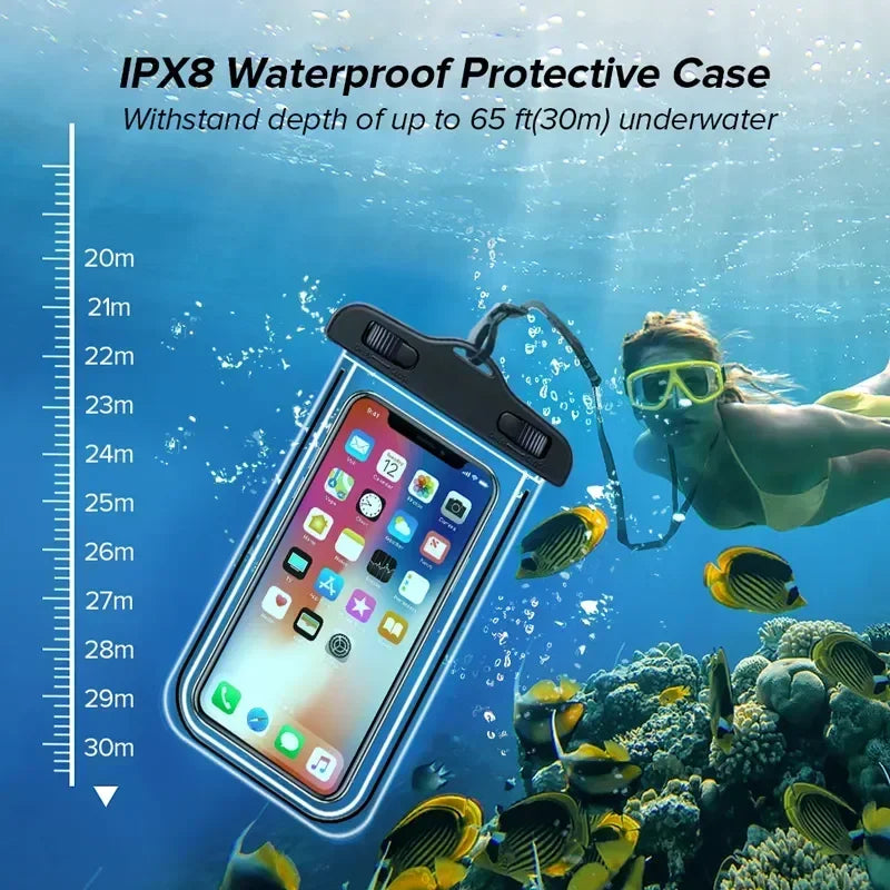 Waterproof Phone Case Swimming Water Proof Bag Universal Underwater