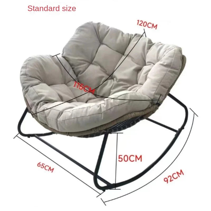 X&D Human Bird Nest Rattan Weaving Rocking Chair Leisure Sofa Home